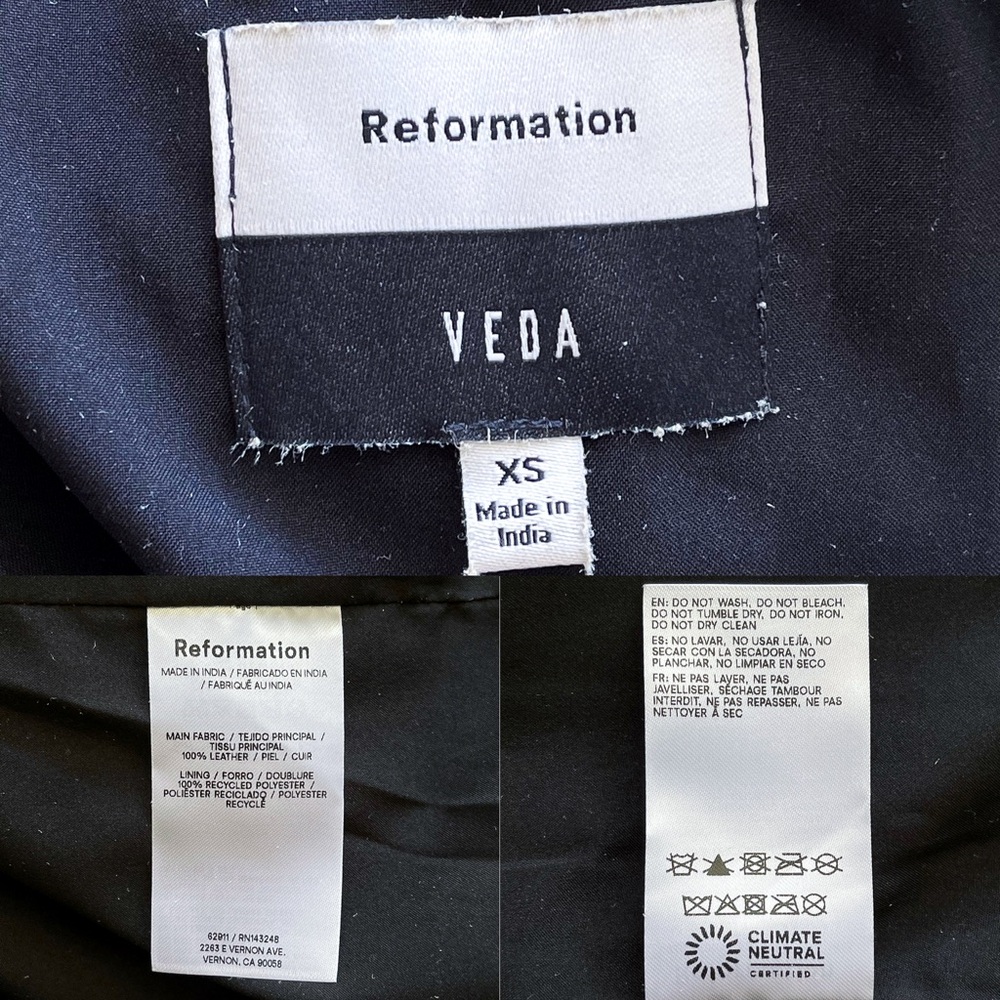 Reformation Veda Lincoln Suede Jacket Oat Distressed Leather XS NWT - Picture 5 of 11